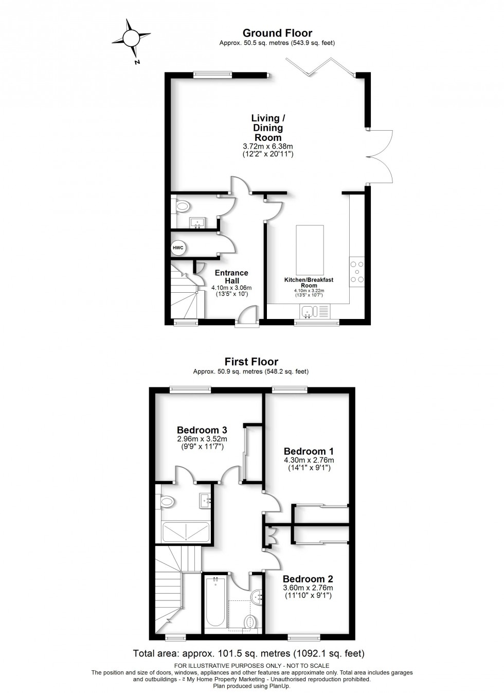 Floorplan for Amersham, Buckinghamshire, HP6