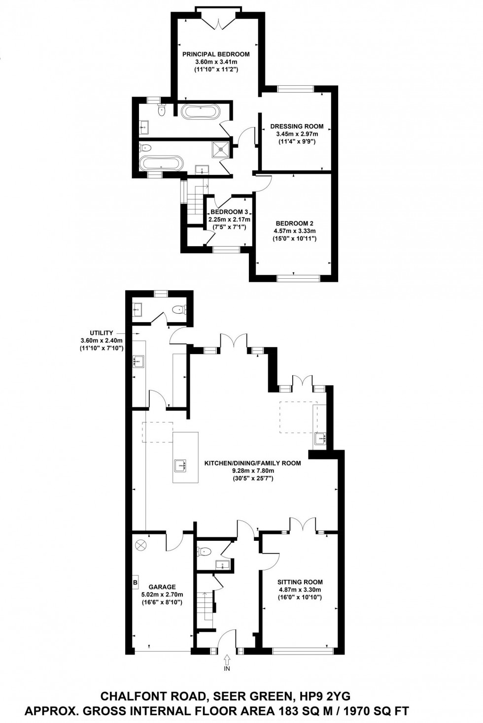 Floorplan for Seer Green, Beaconsfield, HP9