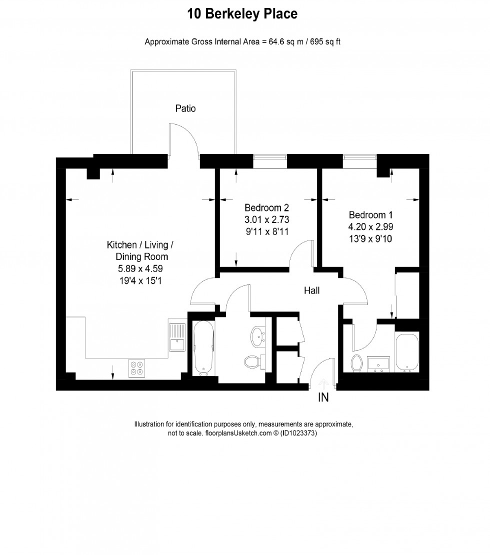 Floorplan for Farnham Royal, Farnham Royal, SL2