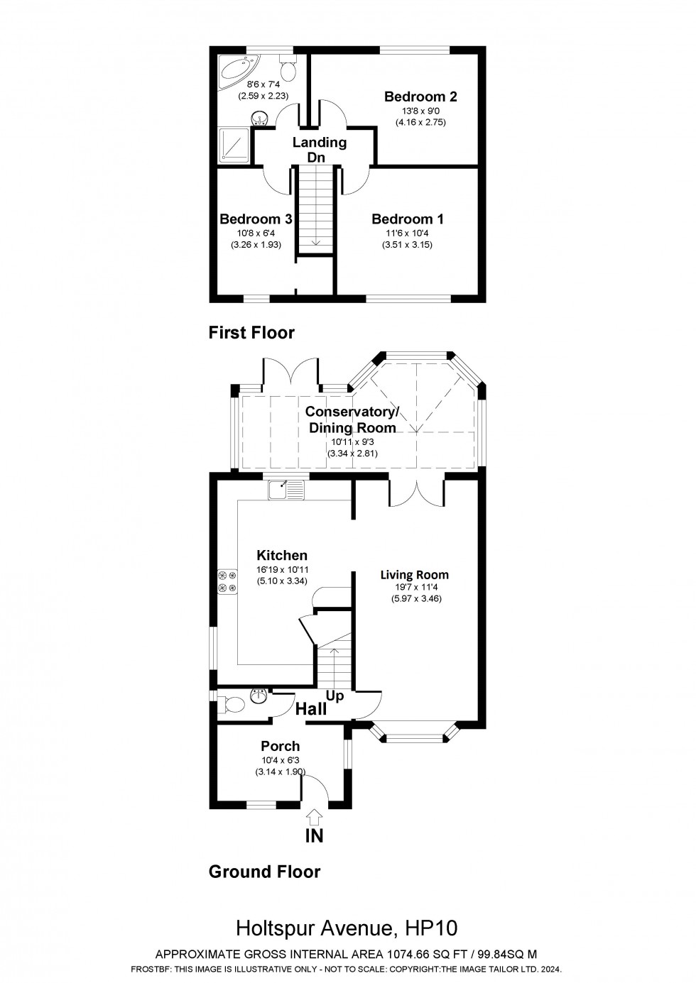 Floorplan for Wooburn Green, Buckinghamshire, HP10