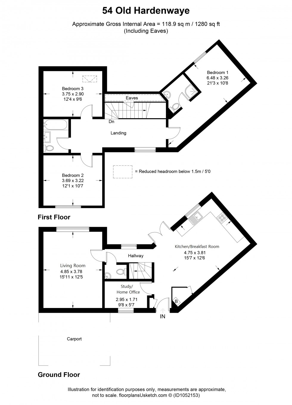 Floorplan for High Wycombe, Buckinghamshire, HP13