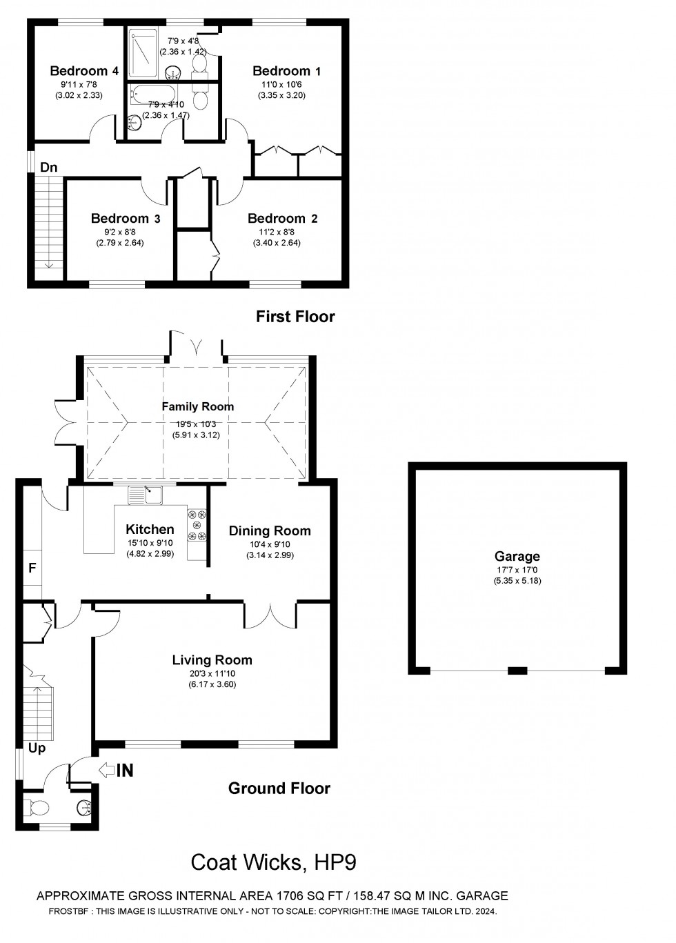 Floorplan for Seer Green, Buckinghamshire, HP9
