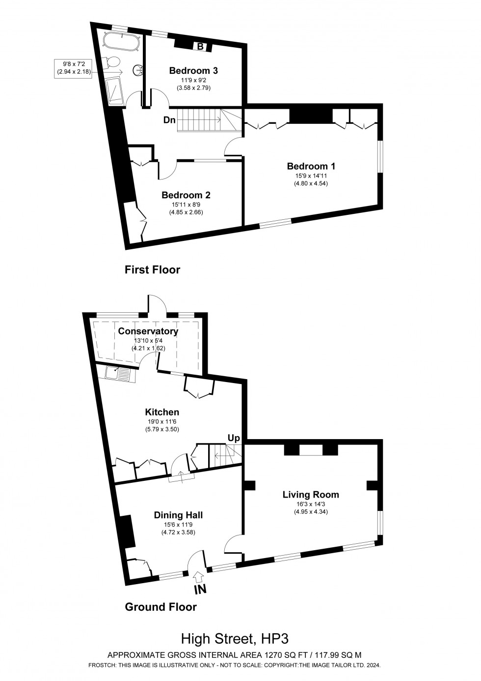 Floorplan for Bovingdon, Hemel Hempstead, HP3