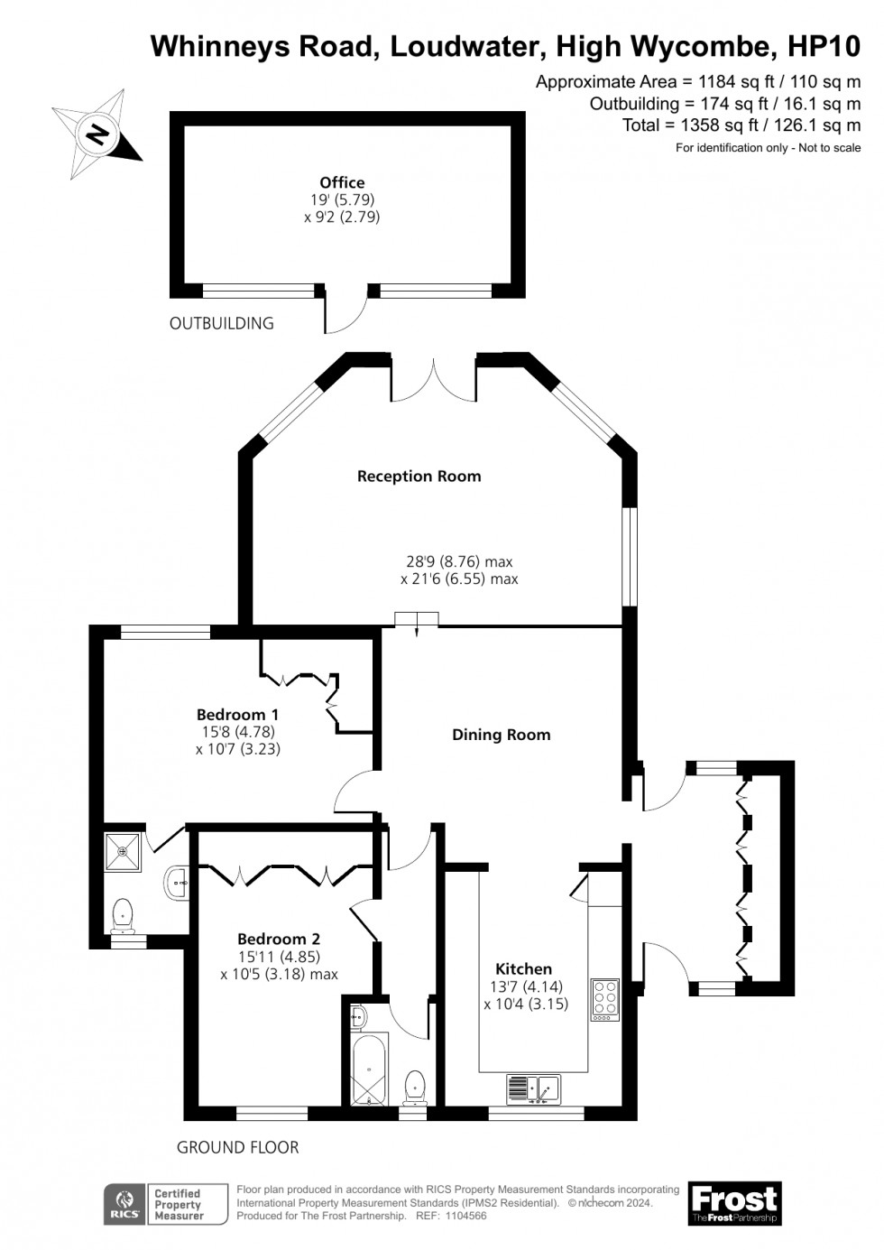 Floorplan for Loudwater, Buckinghamshire, HP10