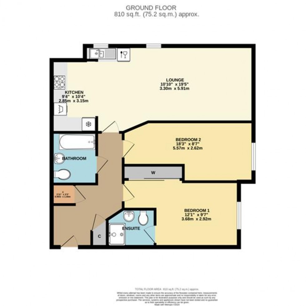 Floorplan for Sidney Road, Staines-Upon-Thames, TW18
