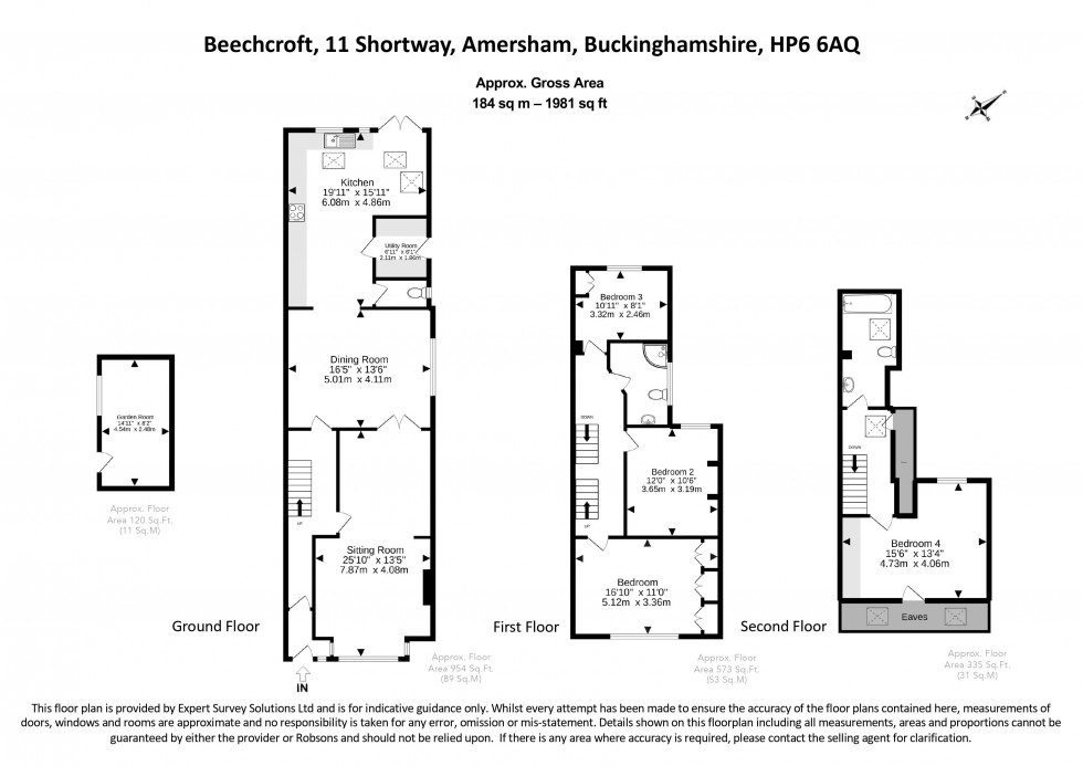 Floorplan for Amersham, Buckinghamshire, HP6