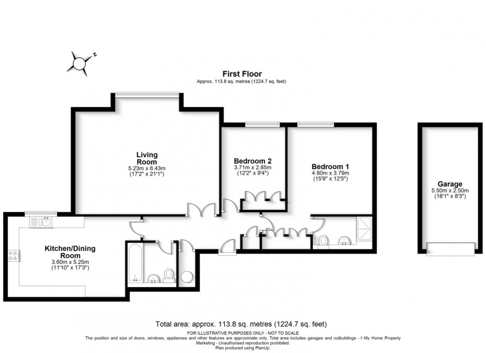 Floorplan for Amersham, Buckinghamshire, HP6