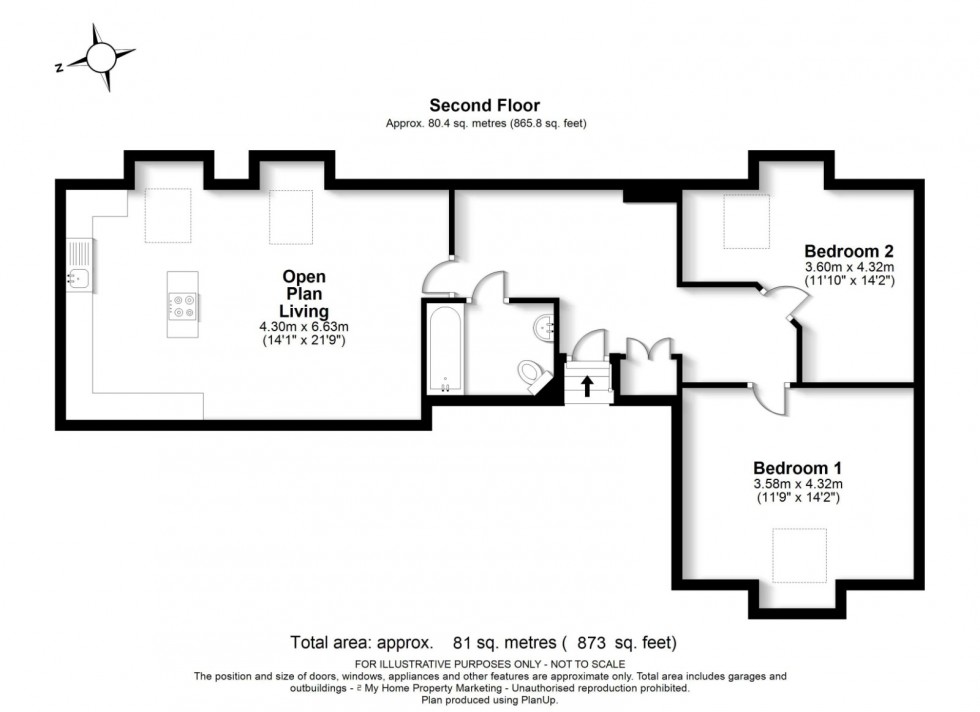 Floorplan for Amersham, Buckinghamshire, HP7