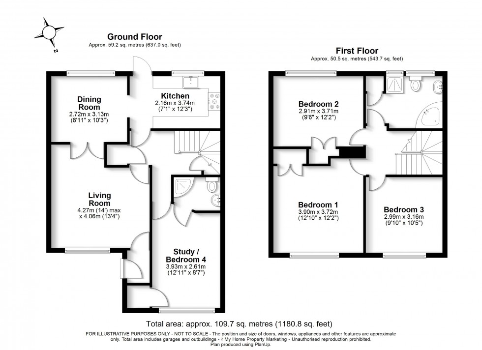 Floorplan for Amersham, Buckinghamshire, HP7
