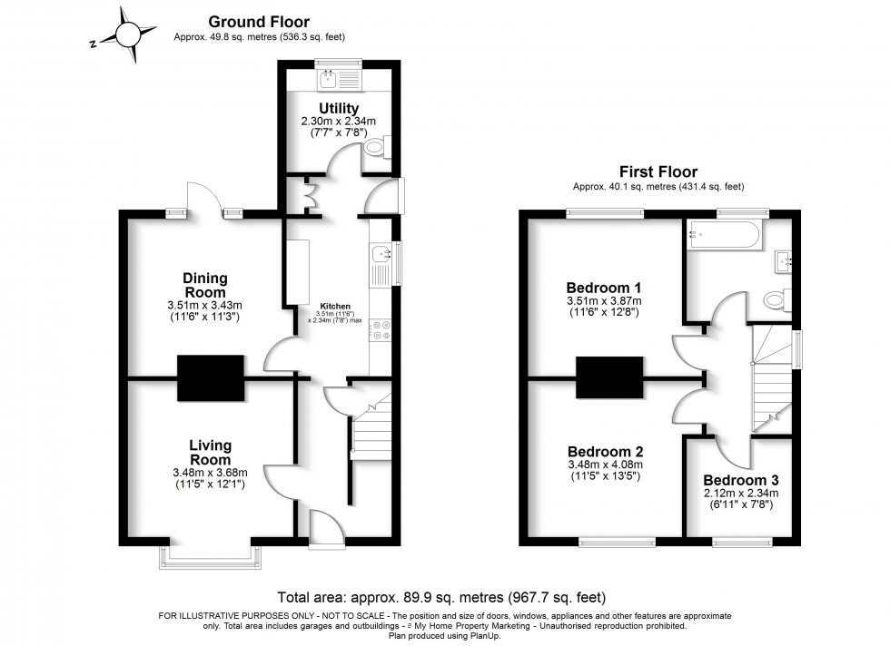 Floorplan for Amersham, Bucks, HP7