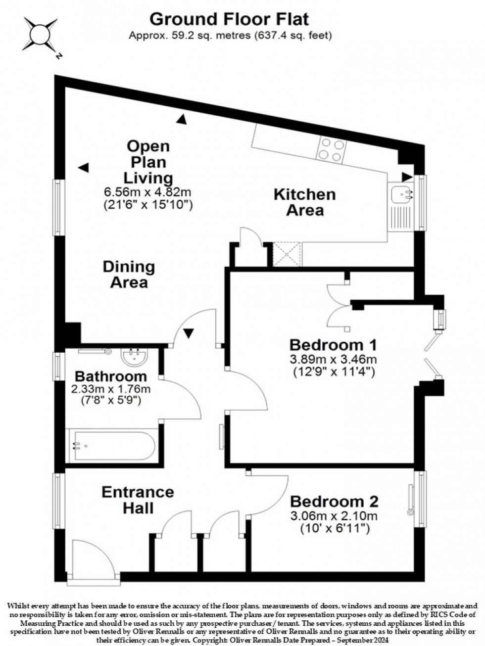 Floorplan for Little Chalfont, Buckinghamshire, HP6