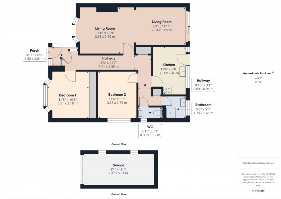 Floorplan for Little Chalfont, Buckinghamshire, HP6