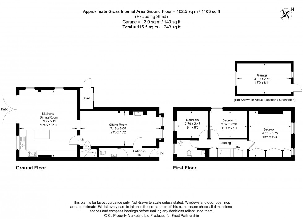 Floorplan for Amersham, Buckinghamshire, HP7