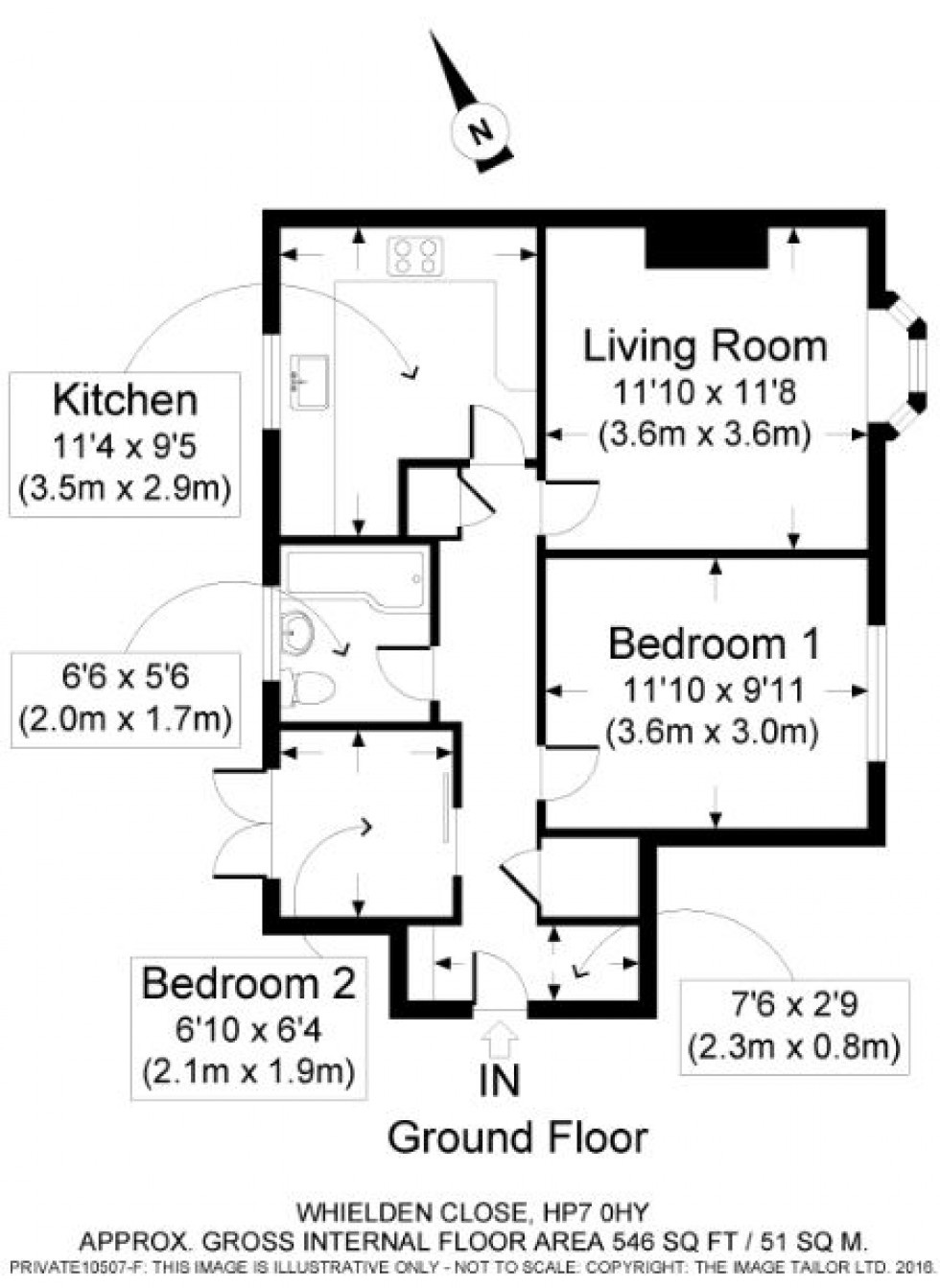 Floorplan for Amersham, Buckinghamshire, HP7