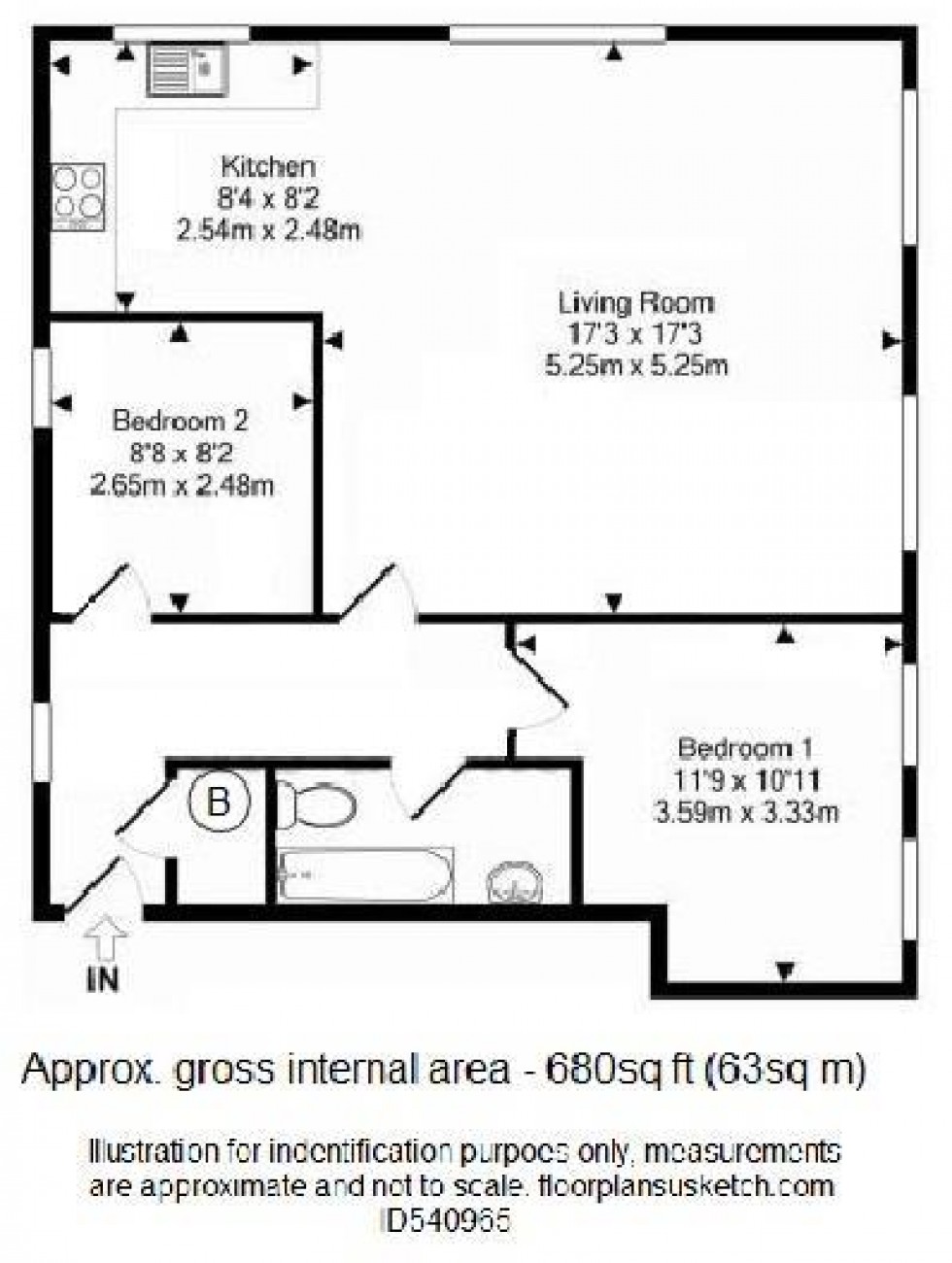 Floorplan for Amersham, Buckinghamshire, HP6