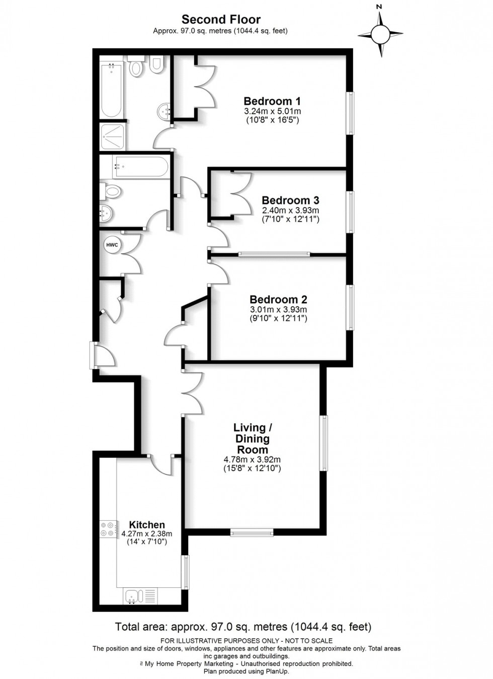 Floorplan for Amersham, Buckinghamshire, HP6