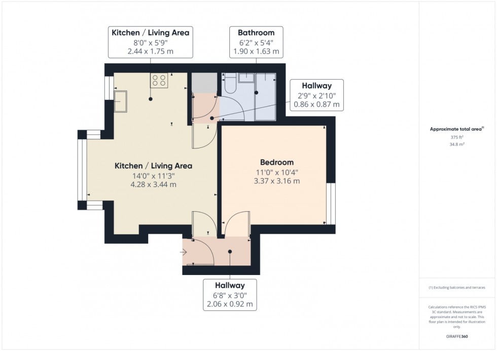 Floorplan for Ashford, Surrey, TW15