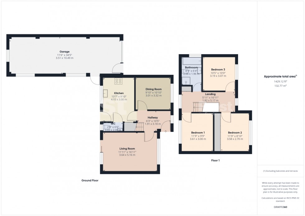Floorplan for Ashford, Surrey, TW15