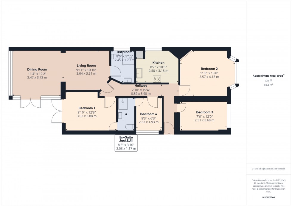 Floorplan for Ashford, Surrey, TW15