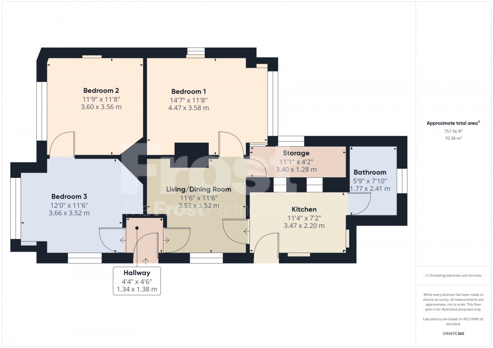 Floorplan for Ashford, Surrey, TW15