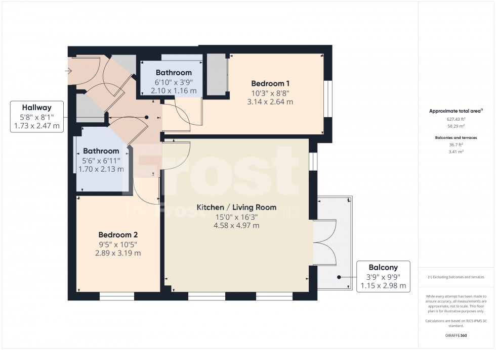Floorplan for Staines-upon-Thames, Surrey, TW19