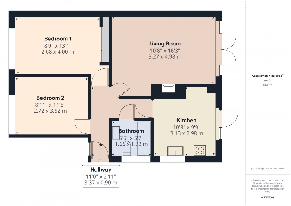 Floorplan for Ashford, Surrey, TW15