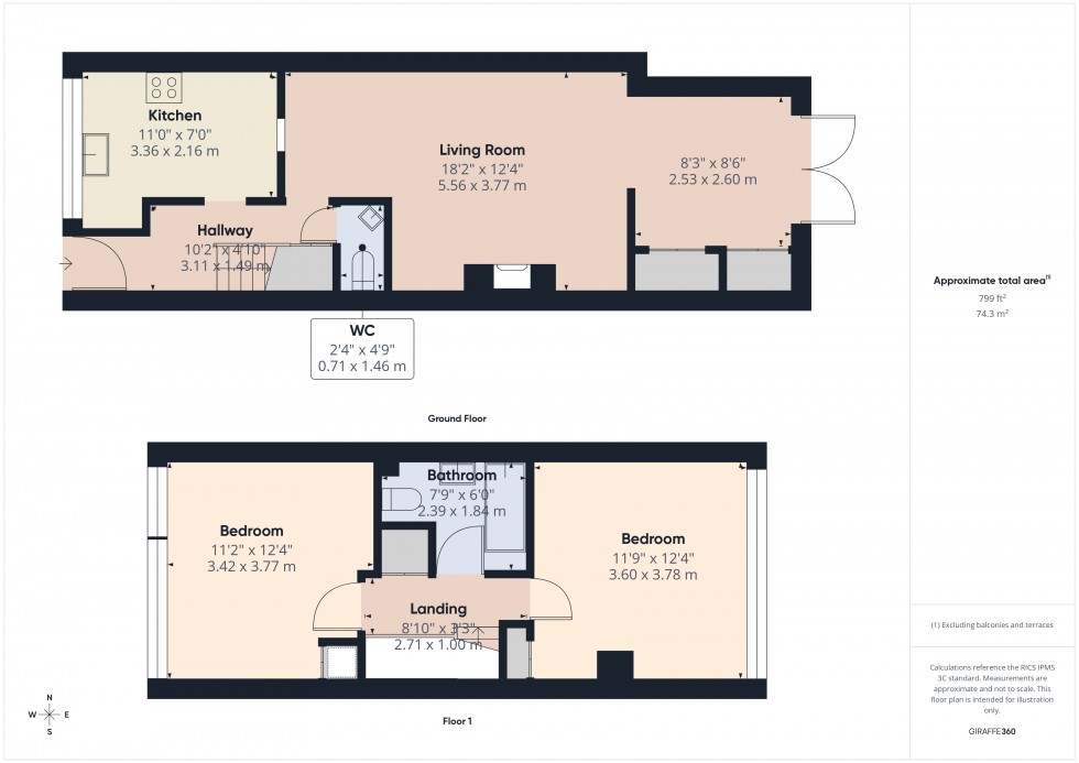 Floorplan for Ashford, Surrey, TW15