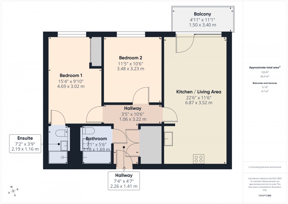 Floorplan for Ashford, Surrey, TW15