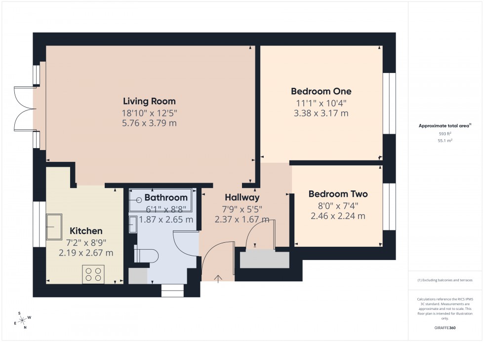 Floorplan for Ashford, Surrey, TW15