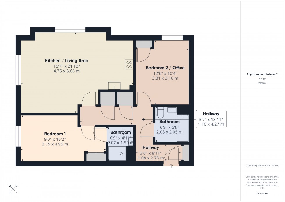 Floorplan for Gatehouse Close, Ashford, TW15