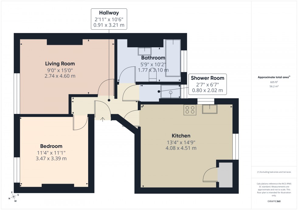 Floorplan for Ashford, Surrey, TW15