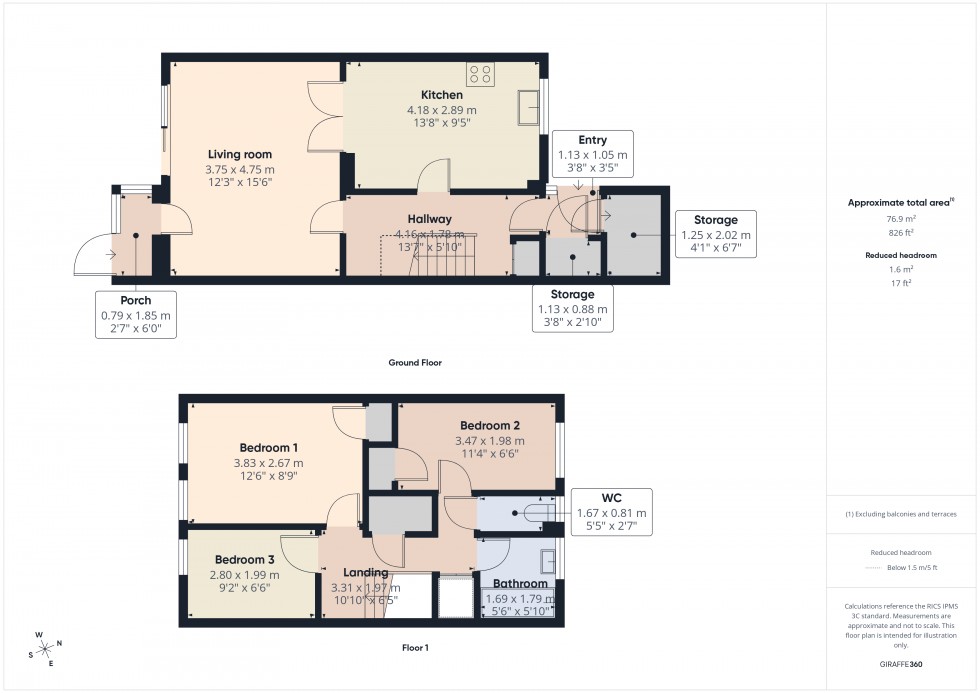Floorplan for Stanwell, Middlesex, TW19
