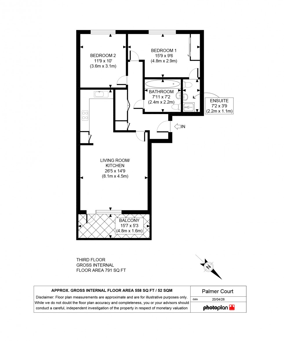 Floorplan for Ashford, Surrey, TW15