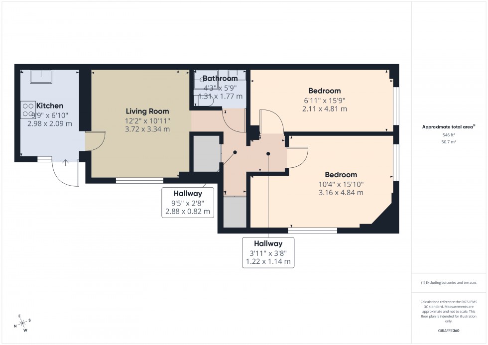 Floorplan for Ashford, Middlesex, TW15