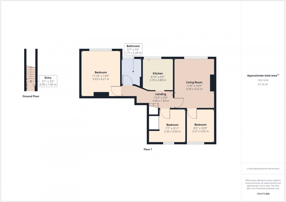 Floorplan for Village Way, Ashford, TW15