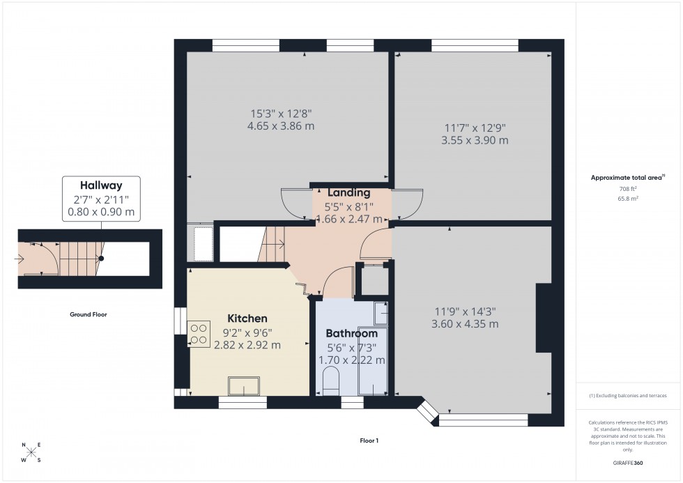 Floorplan for Stanwell, Middlesex, TW19