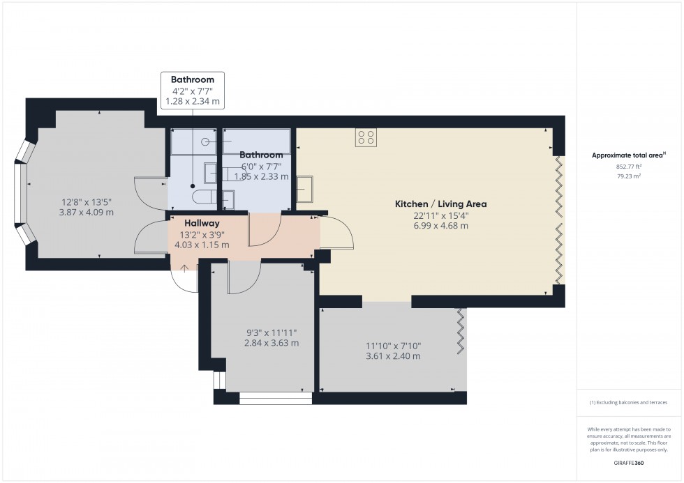 Floorplan for Green Street, Sunbury-On-Thames, TW16