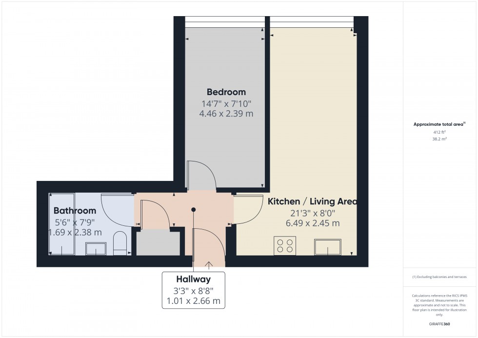 Floorplan for Ashford, Surrey, TW15