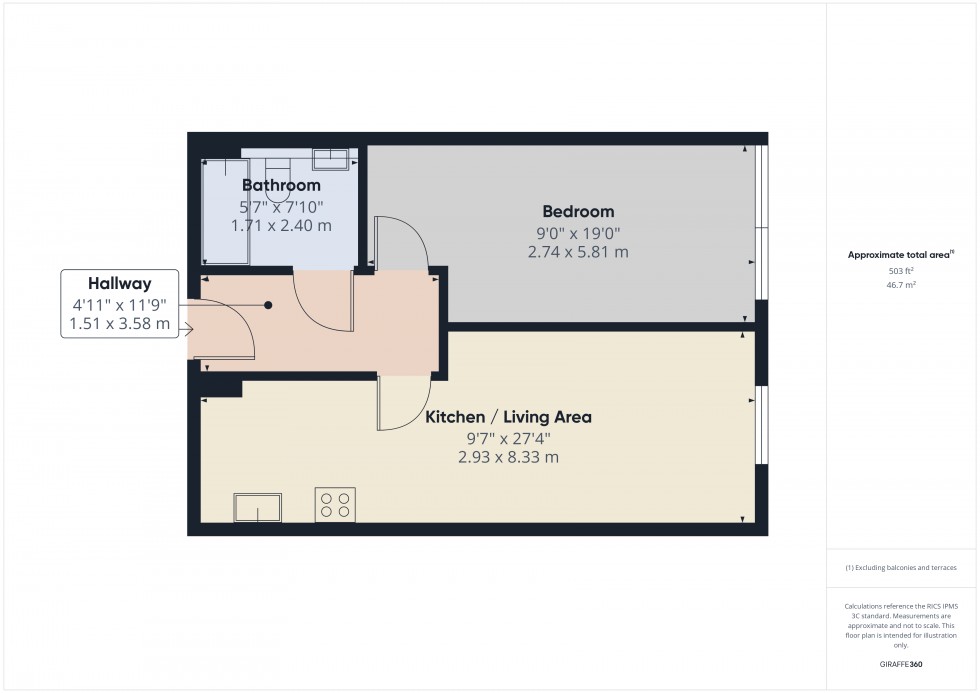 Floorplan for The Causeway, Staines-Upon-Thames, TW18