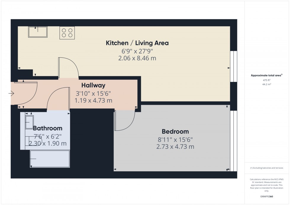 Floorplan for The Causeway, Staines-Upon-Thames, TW18