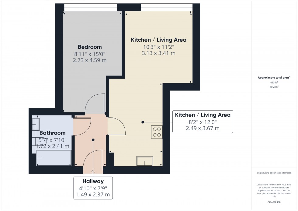 Floorplan for The Causeway, Staines-Upon-Thames, TW18