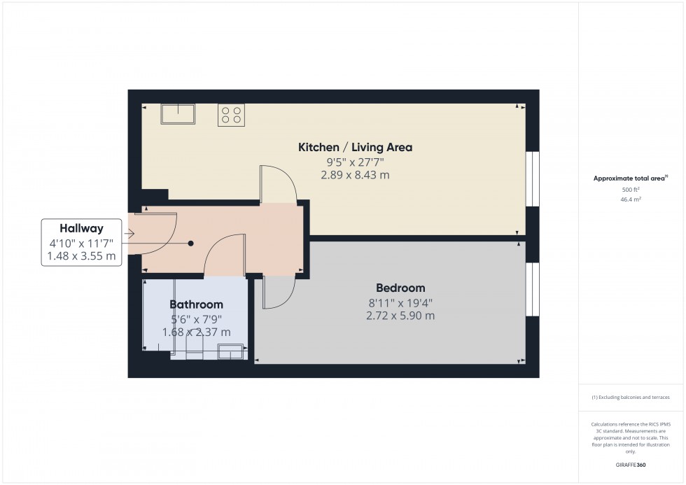 Floorplan for The Causeway, Staines-Upon-Thames, TW18