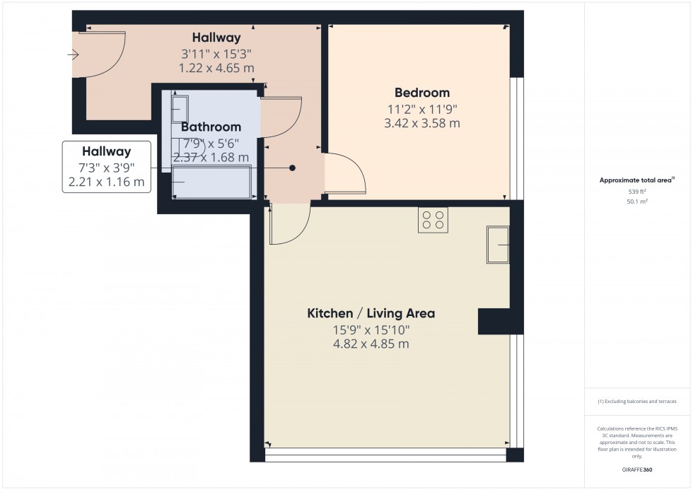 Floorplan for The Causeway, Staines-Upon-Thames, TW18