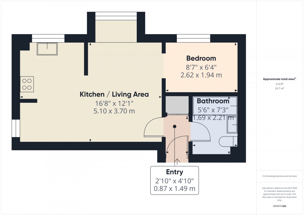 Floorplan for Feltham, Middlesex, TW13