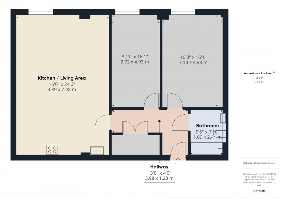 Floorplan for Staines-upon-Thames, Surrey, TW18