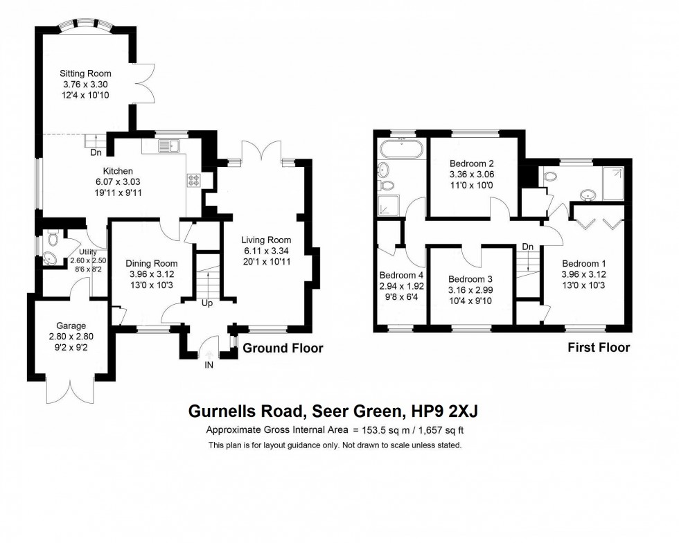 Floorplan for Seer Green, Seer Green, HP9