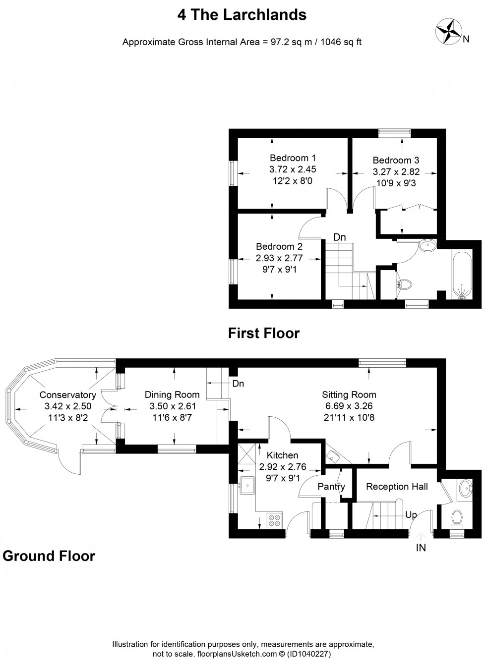 Floorplan for Penn, Buckinghamshire, HP10