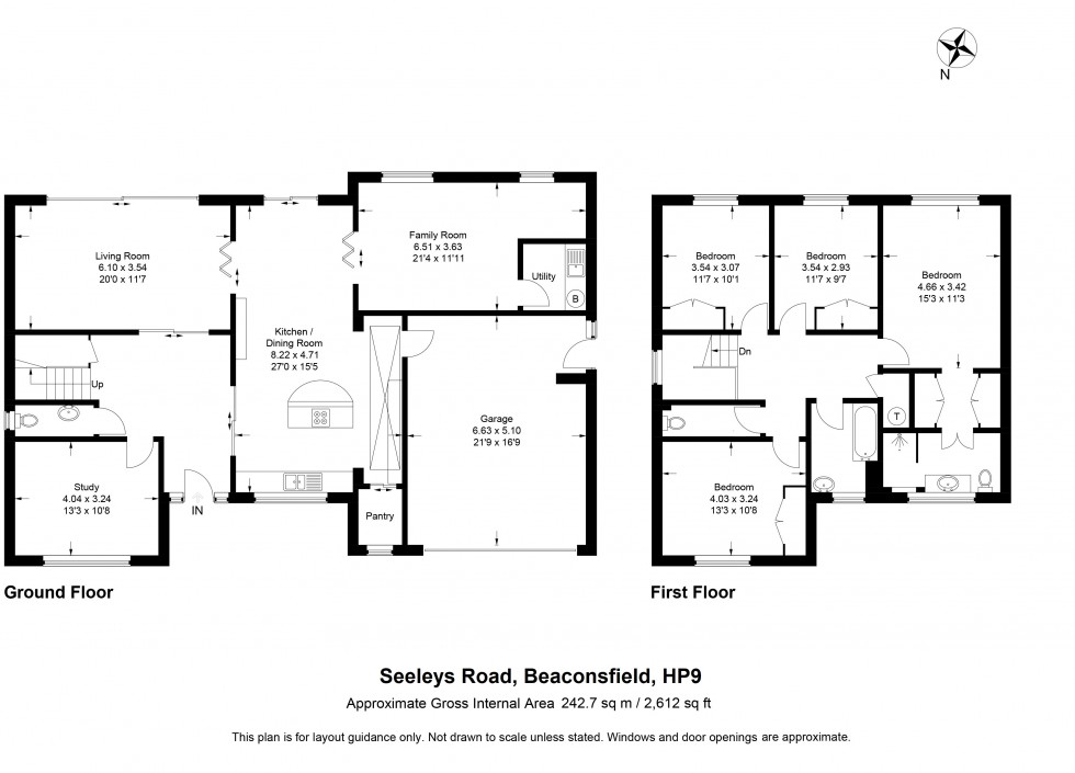 Floorplan for Beaconsfield, Buckinghamshire, HP9