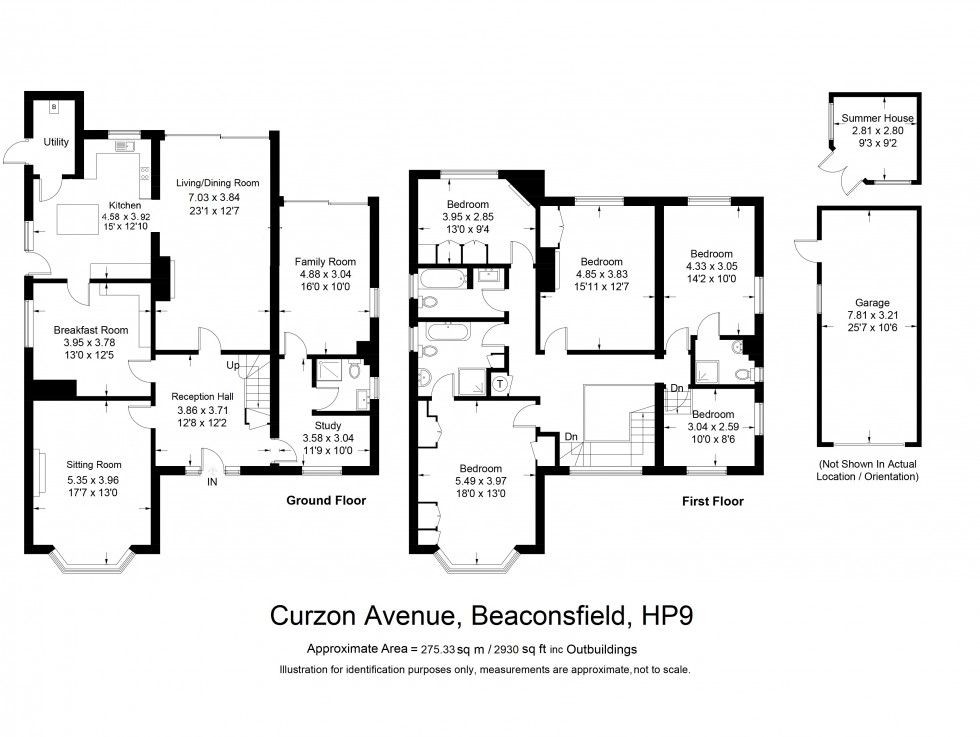 Floorplan for Beaconsfield, Buckinghamshire, HP9