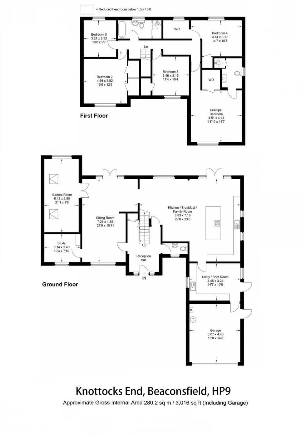 Floorplan for Beaconsfield, Buckinghamshire, HP9